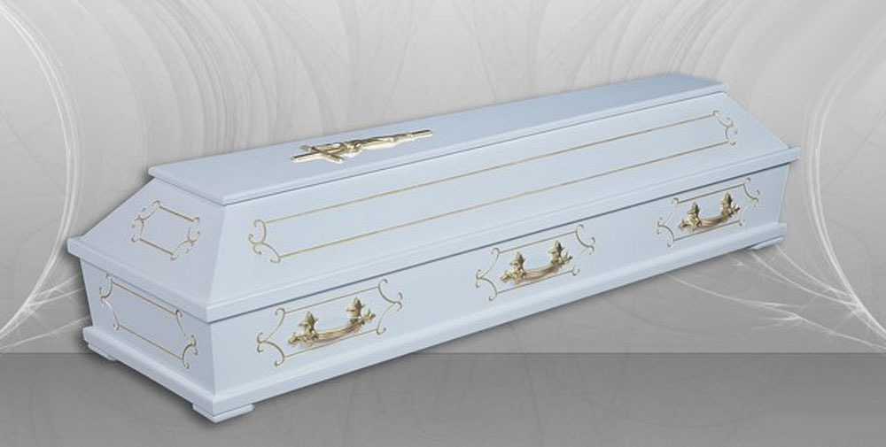 Ковчег - бял със златни детайли